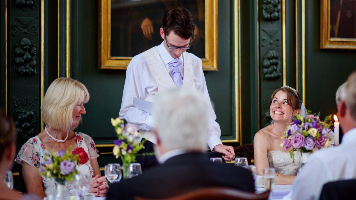 groom giving a speech