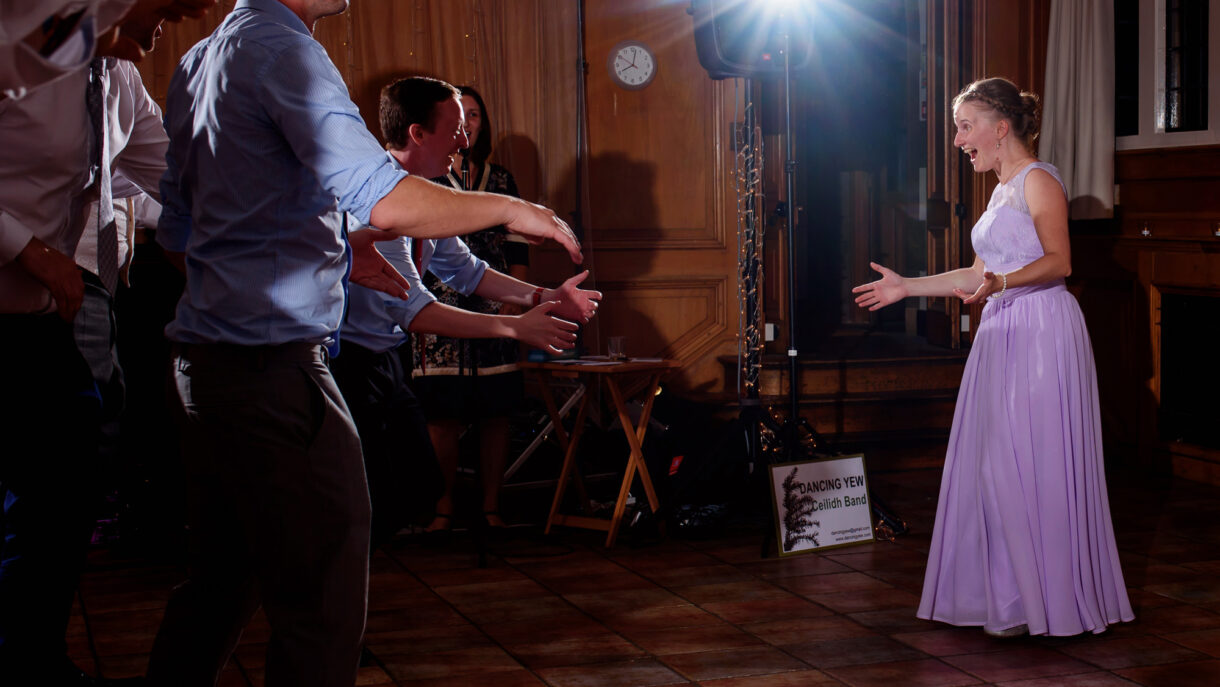 ceilidh dancing at a wedding